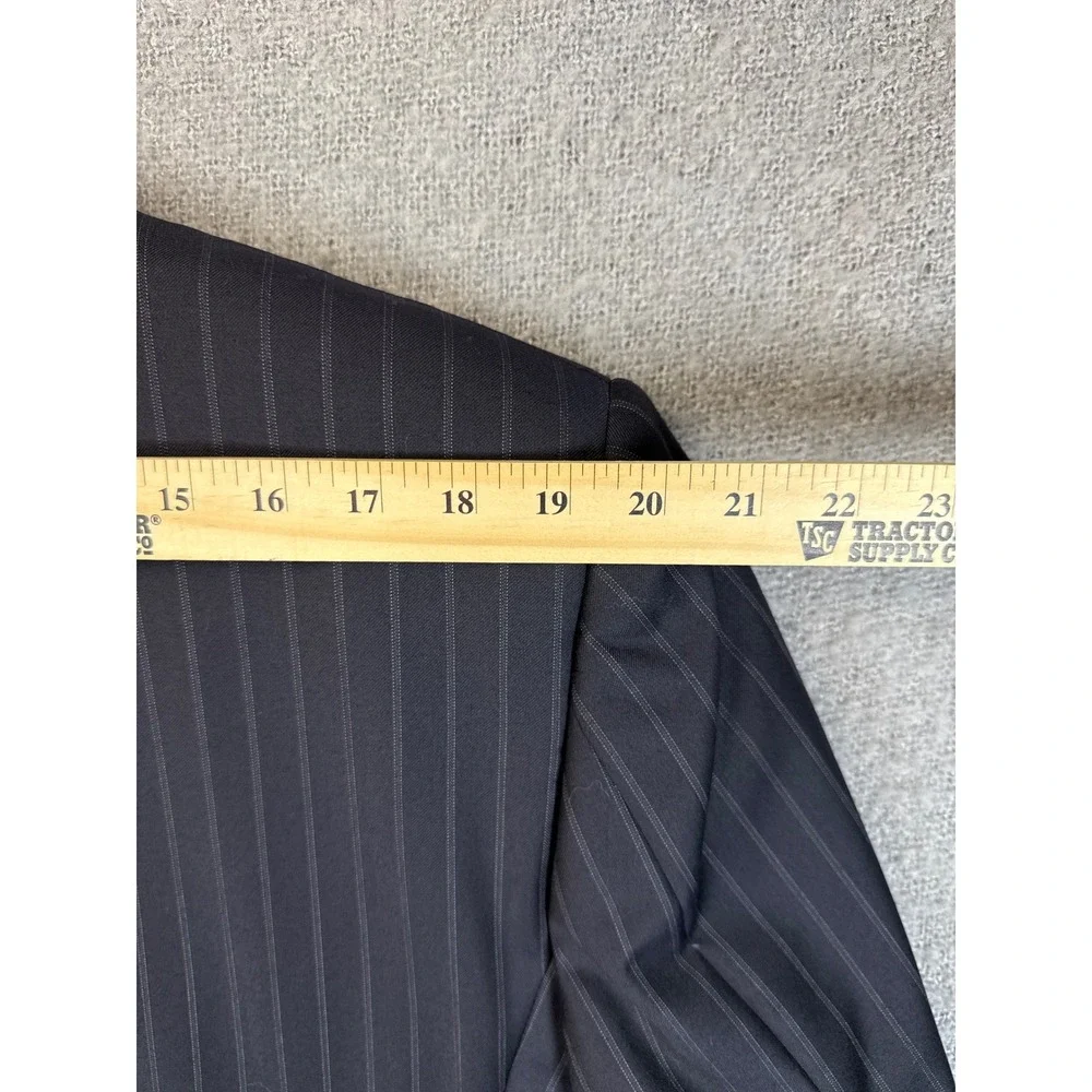 Hickey Freeman Madison Pinstripe Wool Blazer Loro Piana 43R Super 150s Tasmanian